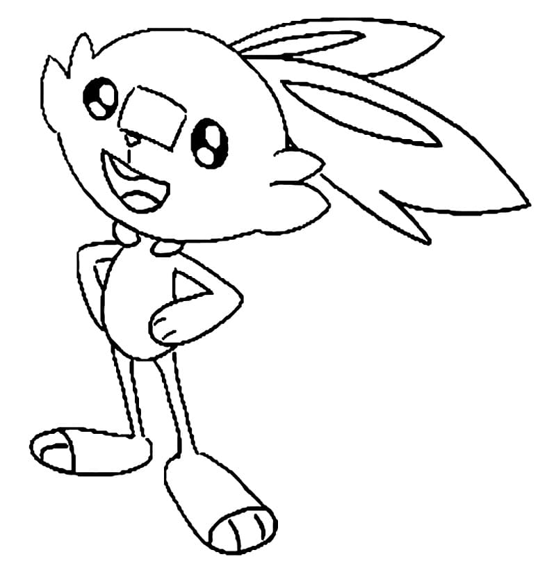 Scorbunny Coloring Page