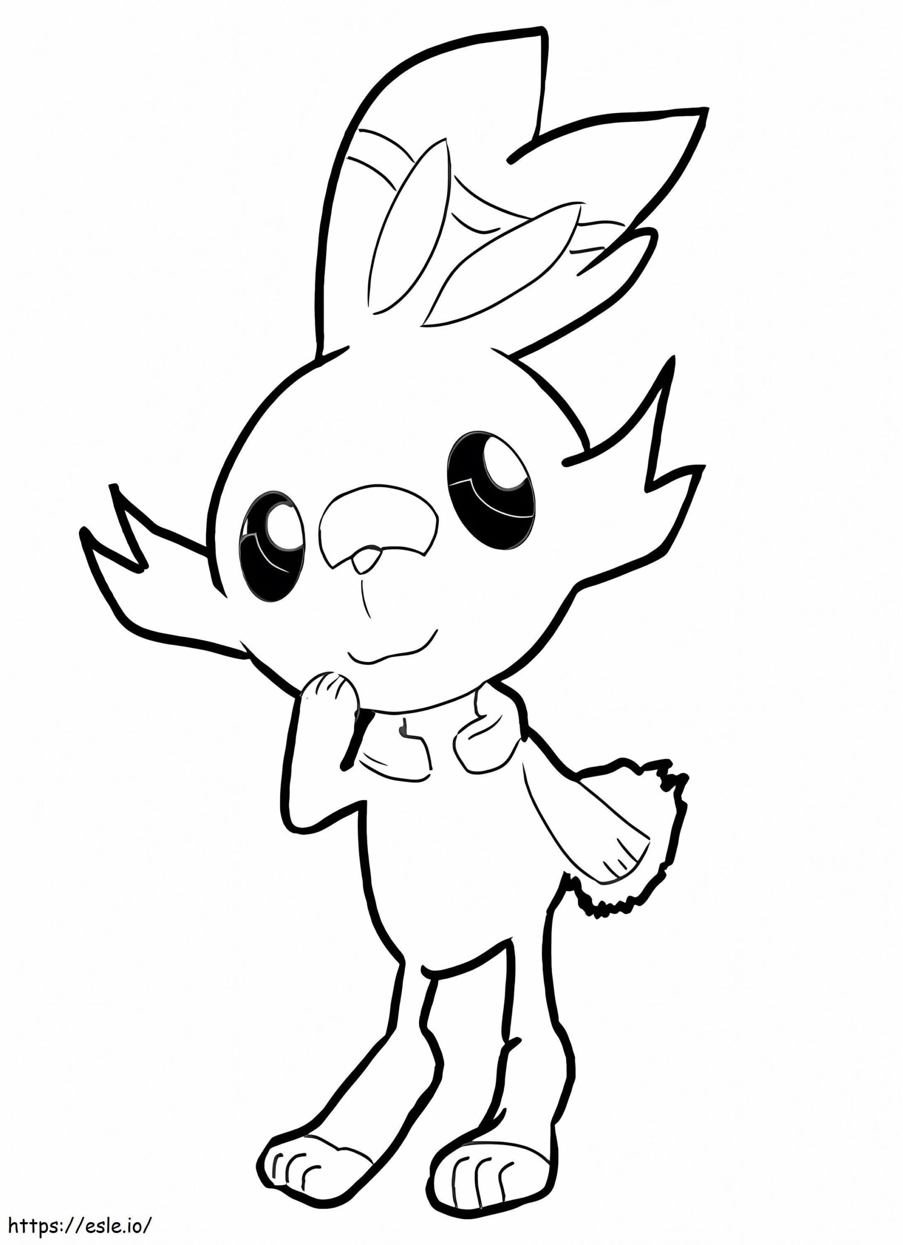 Printable Scorbunny Coloring Page