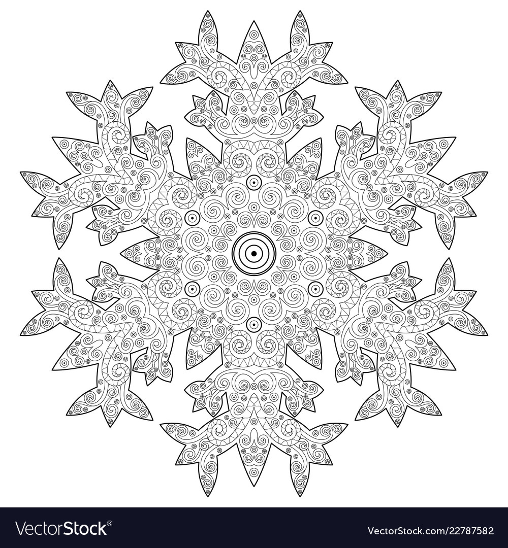 Printable Snowflakes Coloring Pages