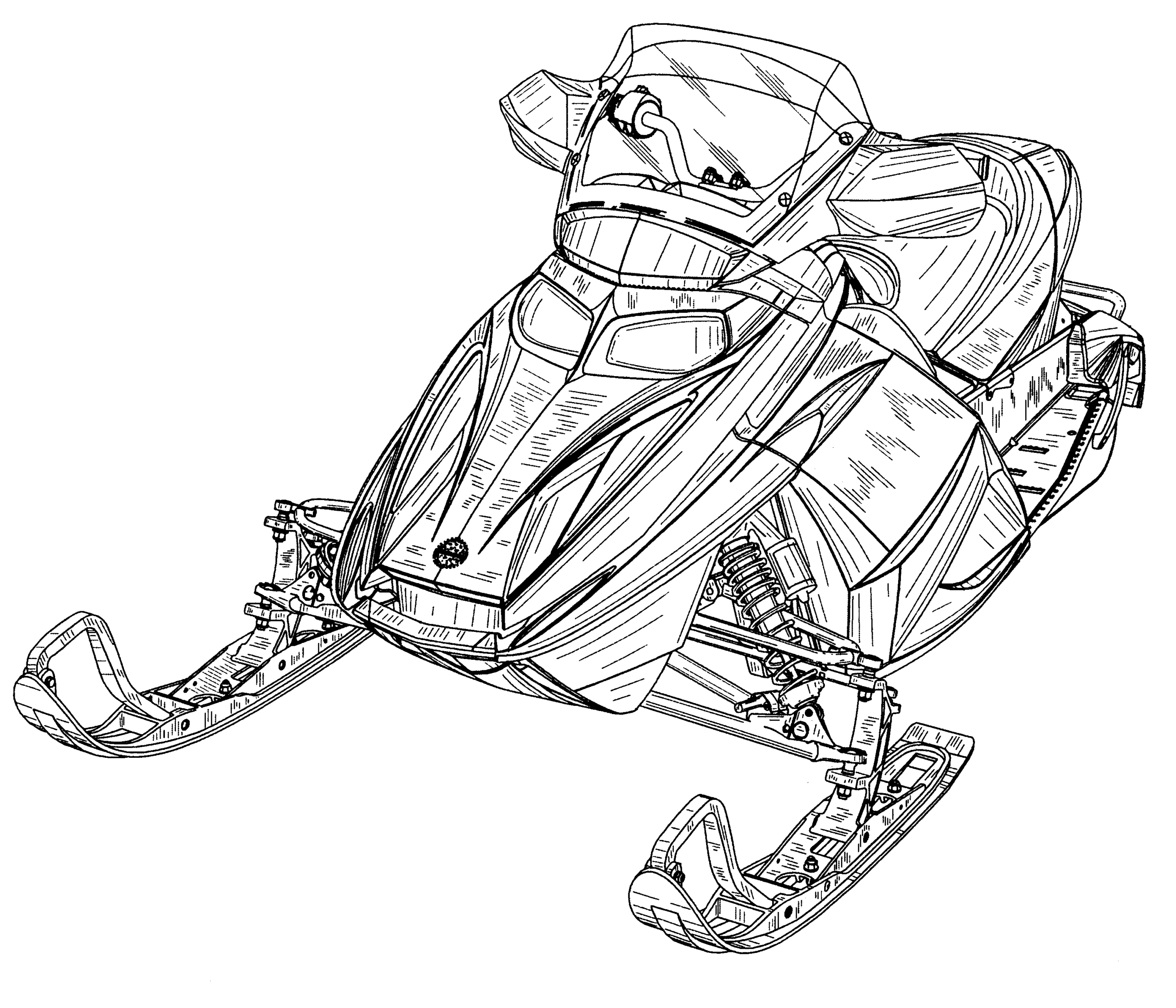 Printable Snowmobile Coloring Pages