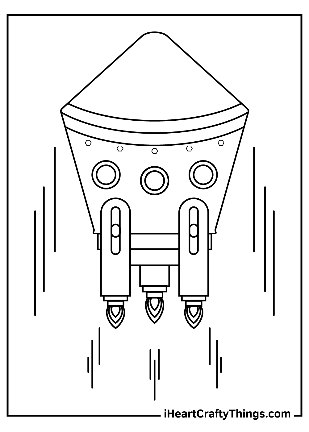 Printable Spaceship Coloring Pages Updated 2021
