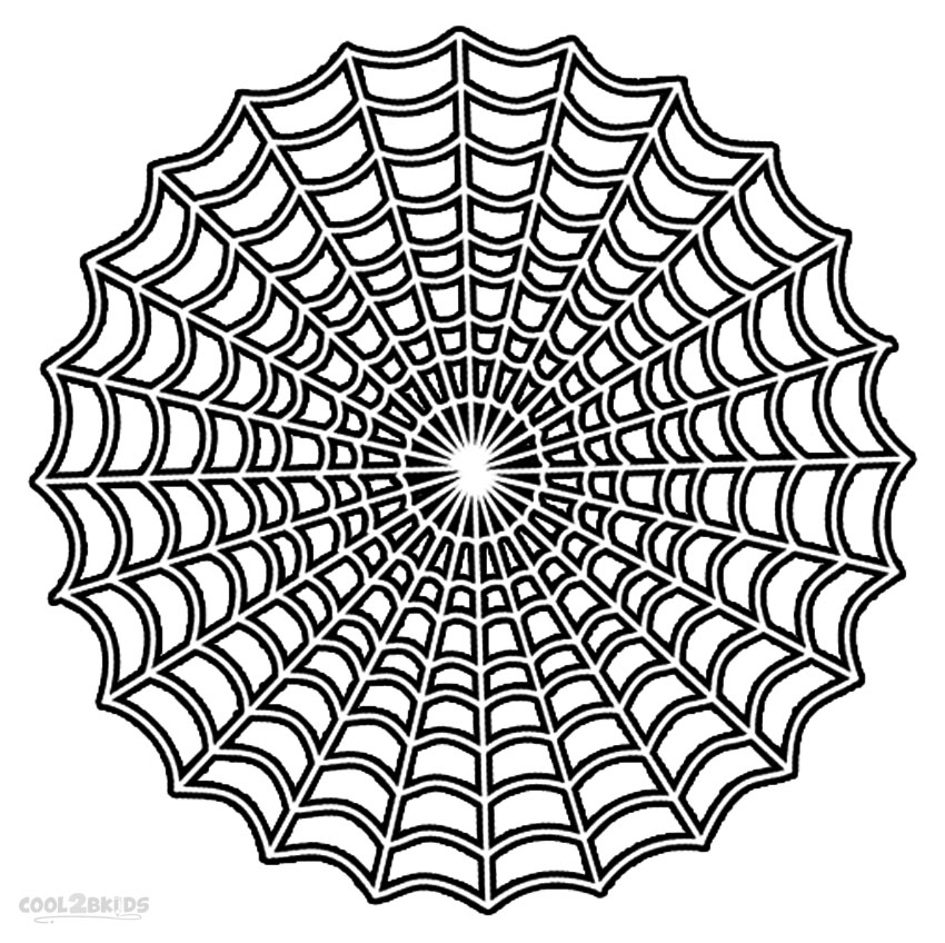 Printable Spider Web Coloring Pages For Kids Cool2bKids