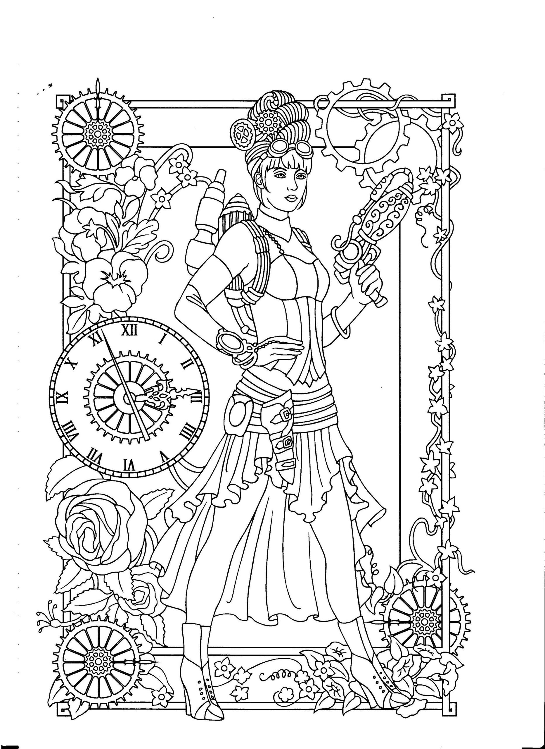 Printable Steampunk Coloring Pages