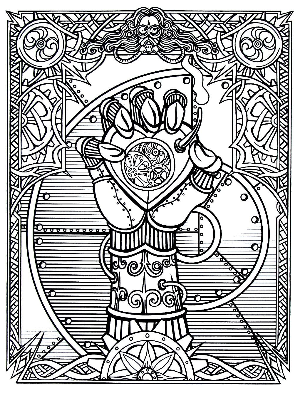 Printable Steampunk Coloring Pages