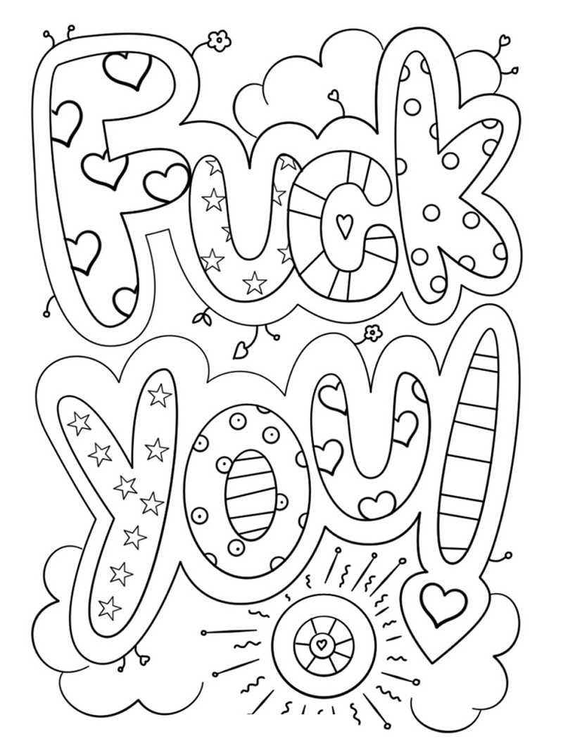 Free Adult Swearing Coloring Pages