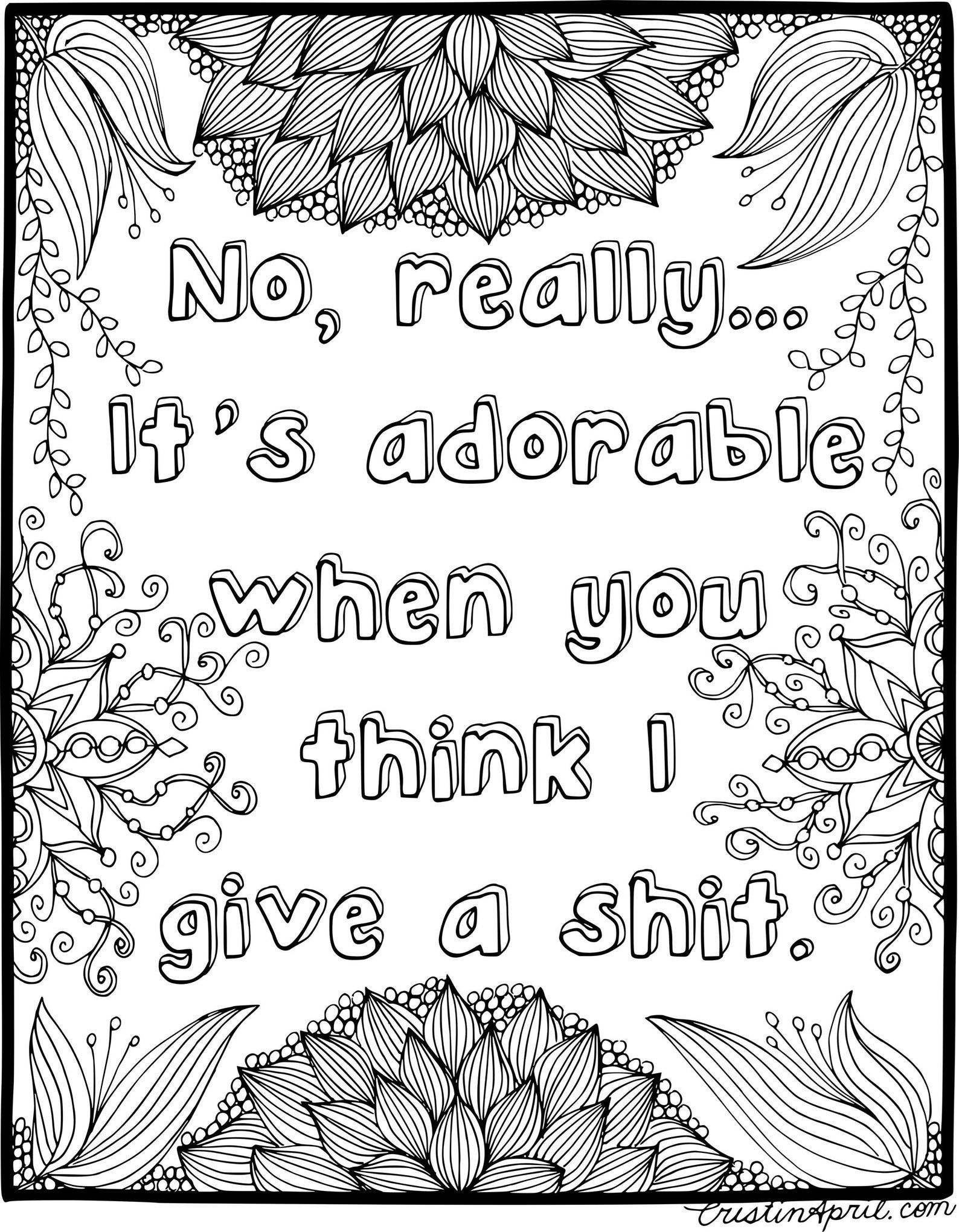 Printable Swear Word Coloring Pages
