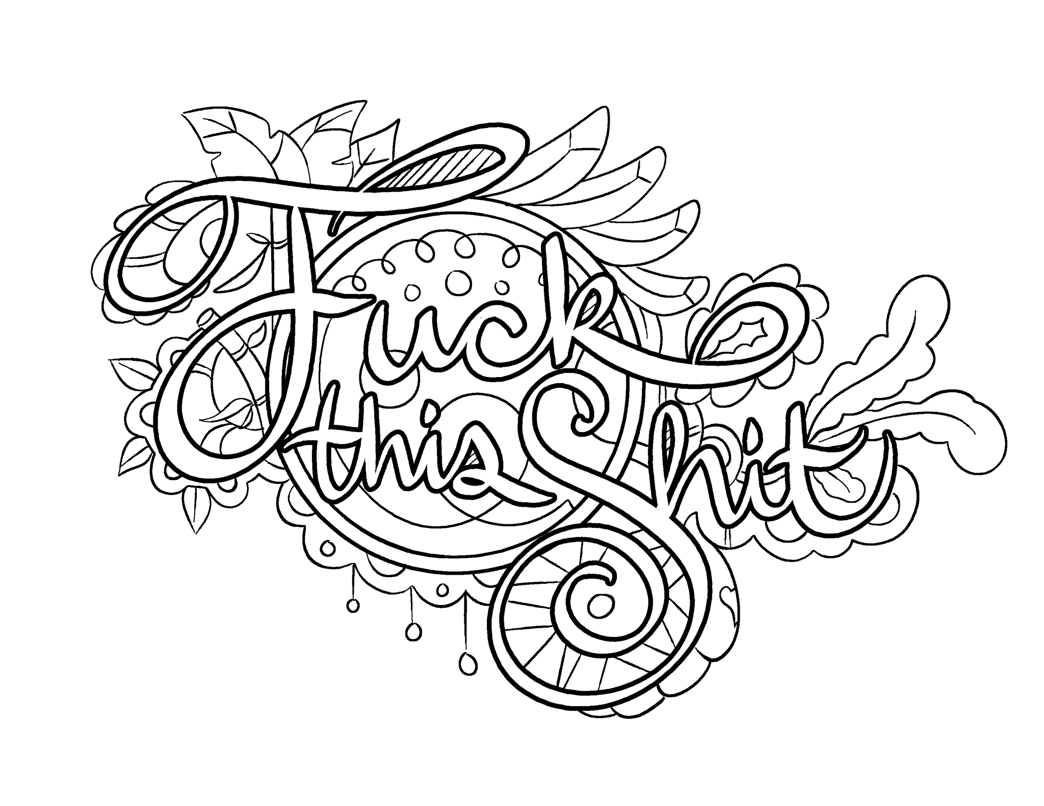 Printable Swear Word Coloring Pages