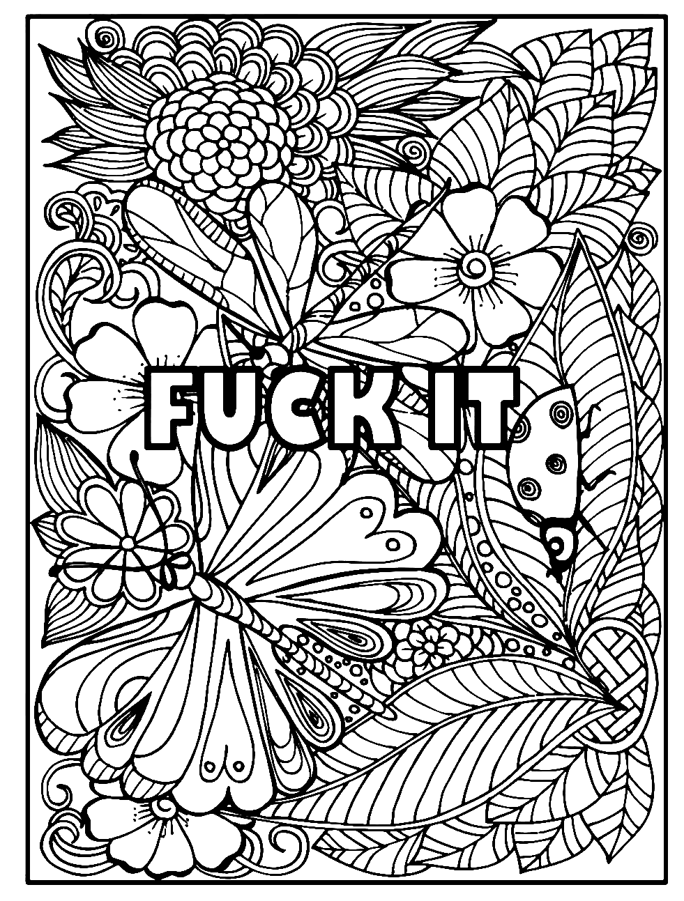 Printable Swear Word For Adults Coloring Page Free Printable Coloring Pages