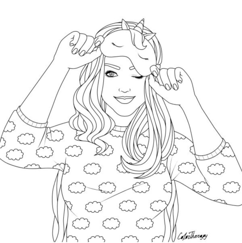 Printable Teen Girl Coloring Pages