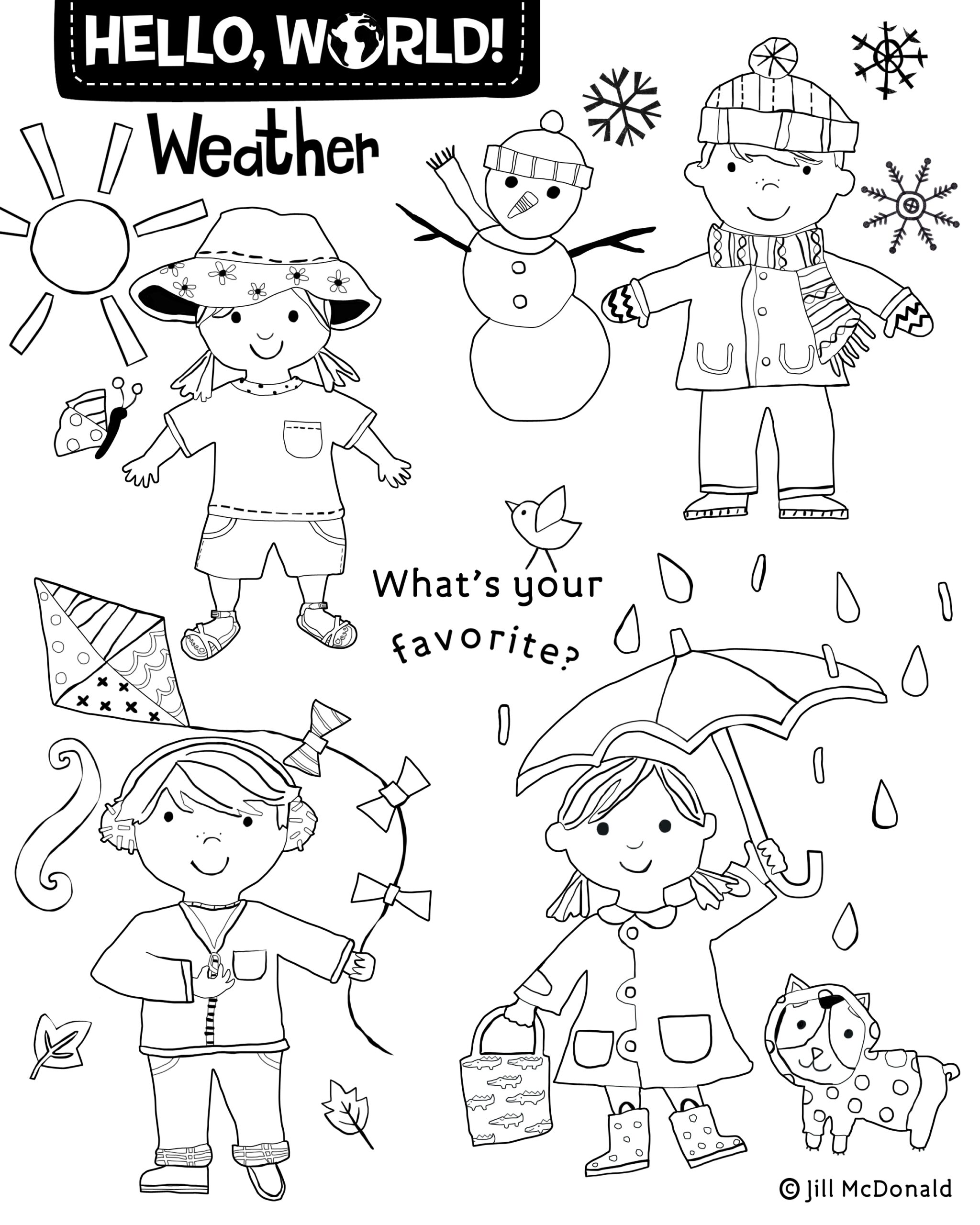 Printable Weather Coloring Pages