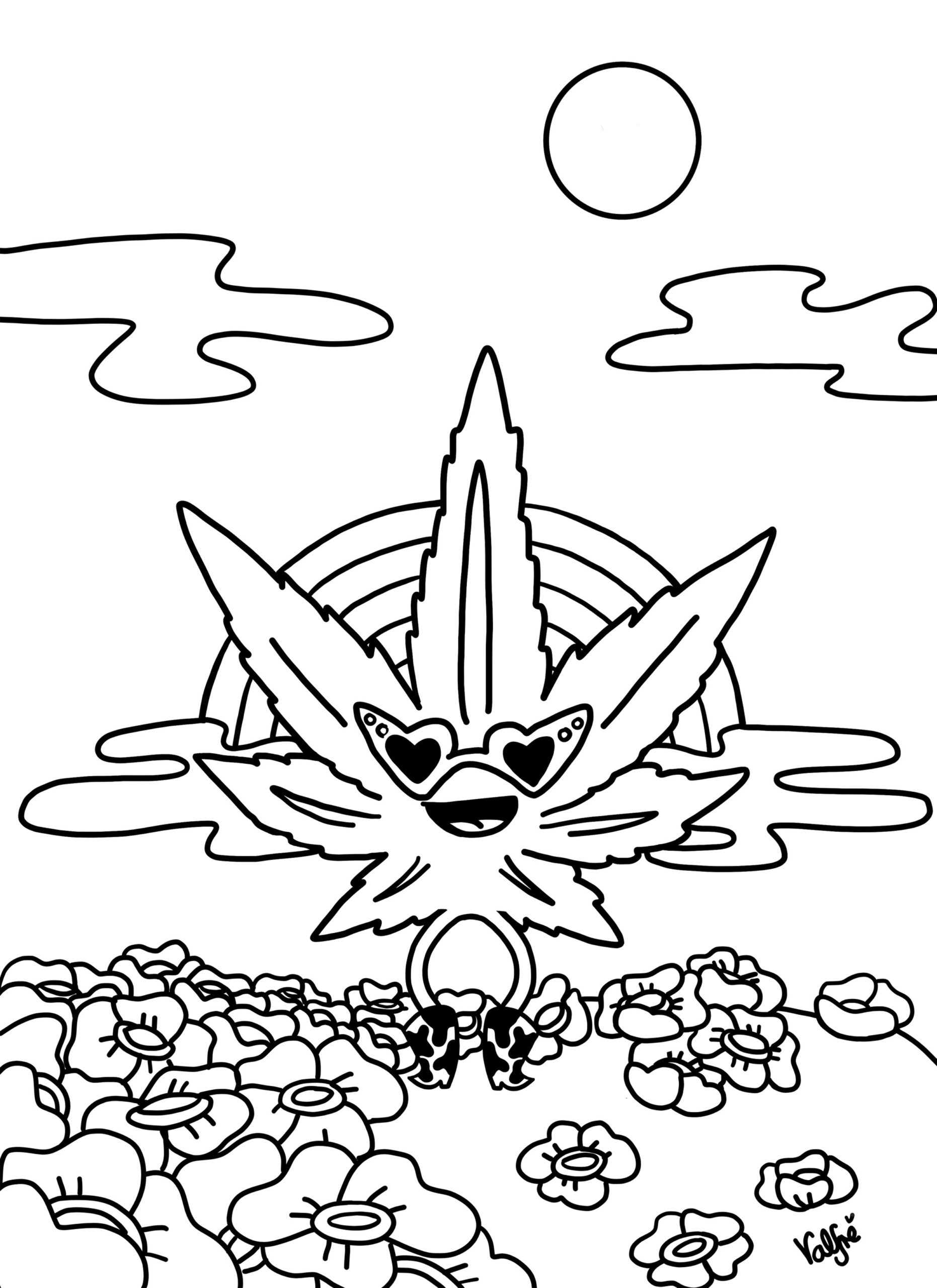 Printable Weed Coloring Pages