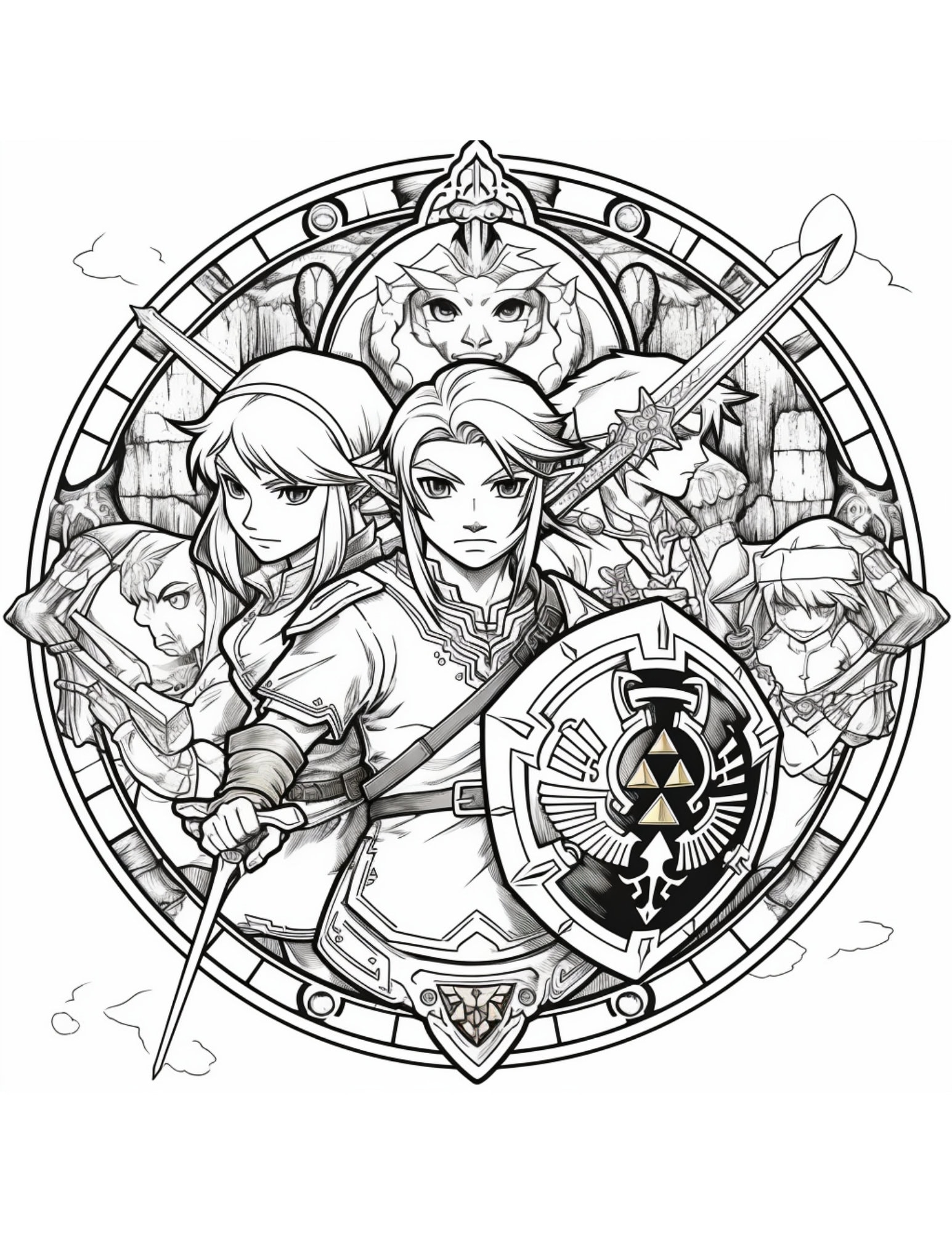 Printable Zelda Coloring Pages