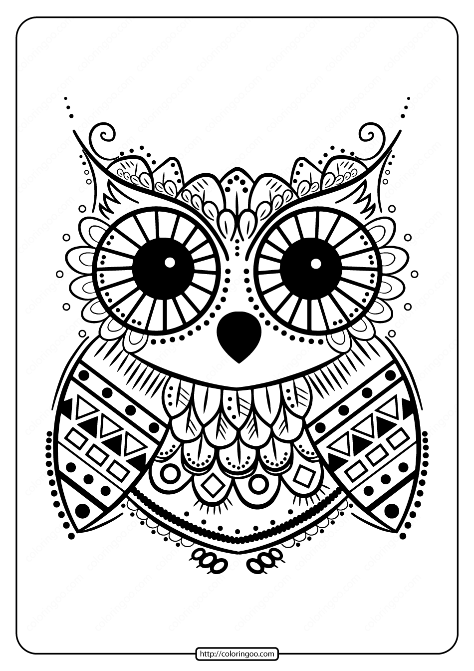 Printables Cute Owl Coloring Pages