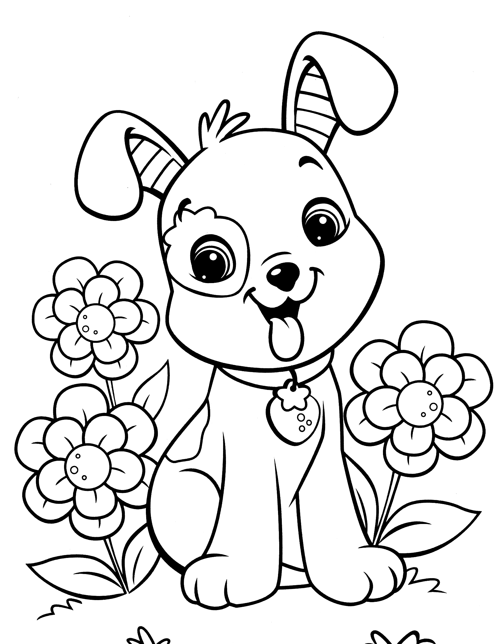 Free Dog Printable Coloring Pages