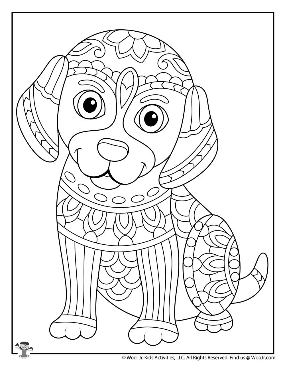 Puppy Dog Animal Adult Coloring Page Woo Jr Kids Activities Children S Publishing