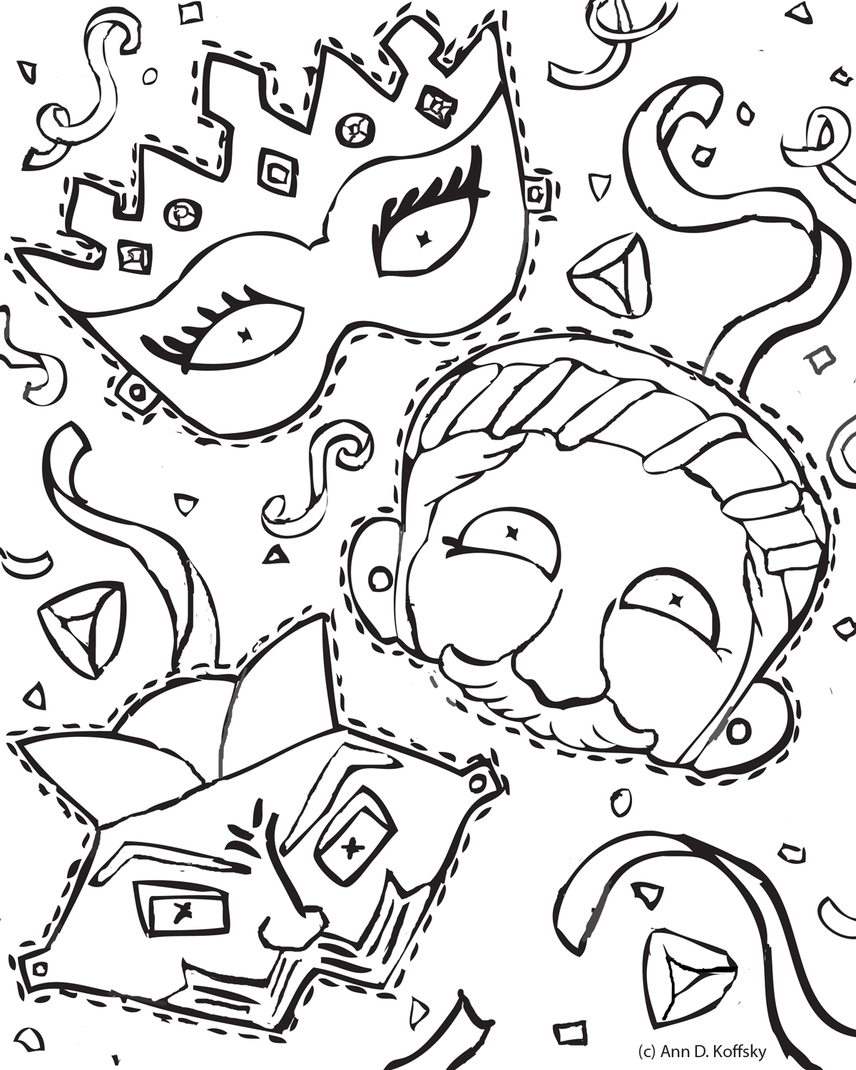 Purim Coloring Pages