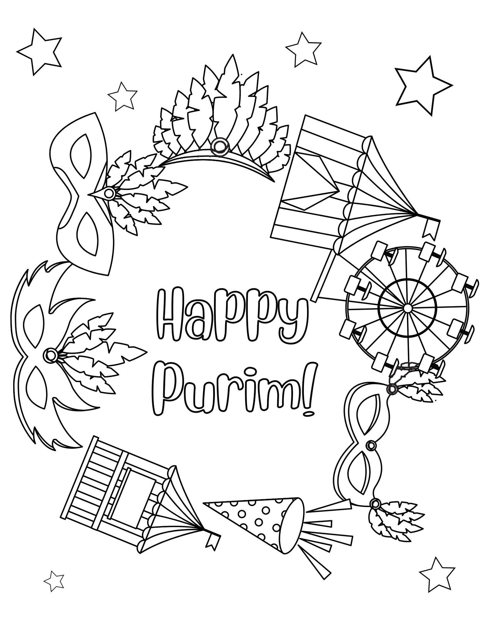 Purim Coloring Pages