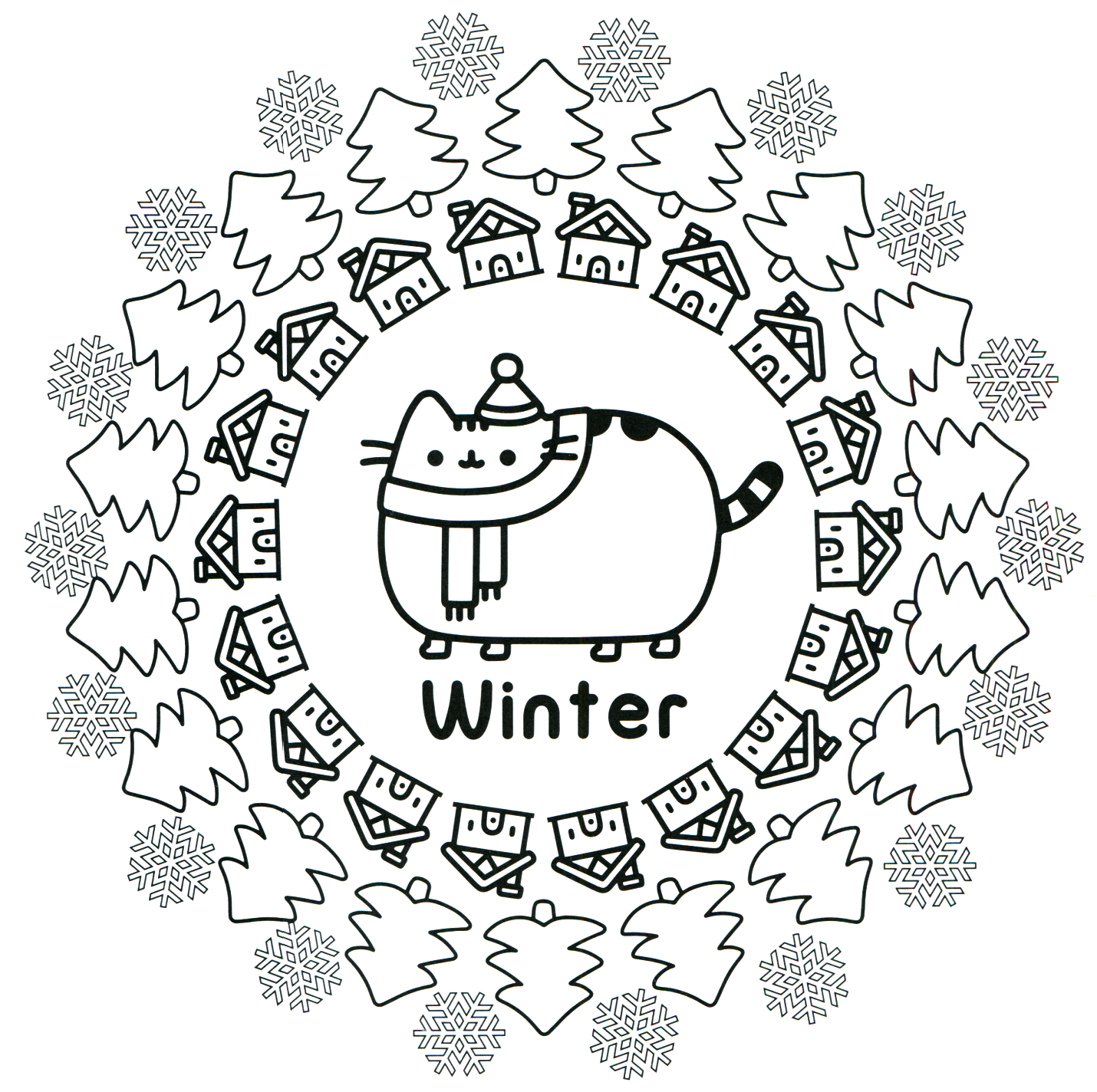 Pusheen Coloring Book Pusheen Pusheen The Cat Pusheen Coloring Pages Christmas Coloring Pages