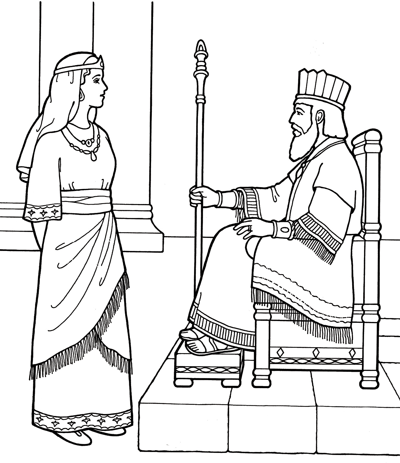 Queen Esther Coloring Pages To Encourage In Coloring Picture Coloring Pages