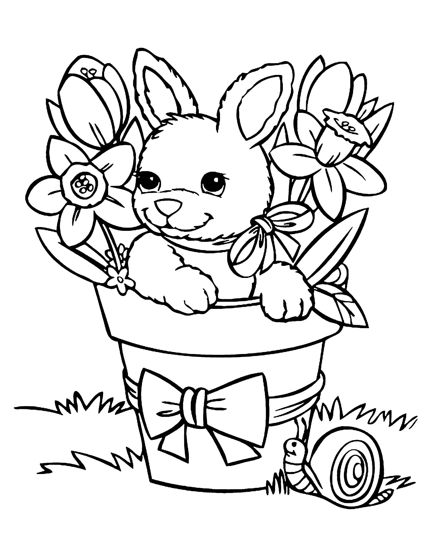 Rabbit Coloring Page For Kids Rabbit Bunny Coloring Pages For Kids