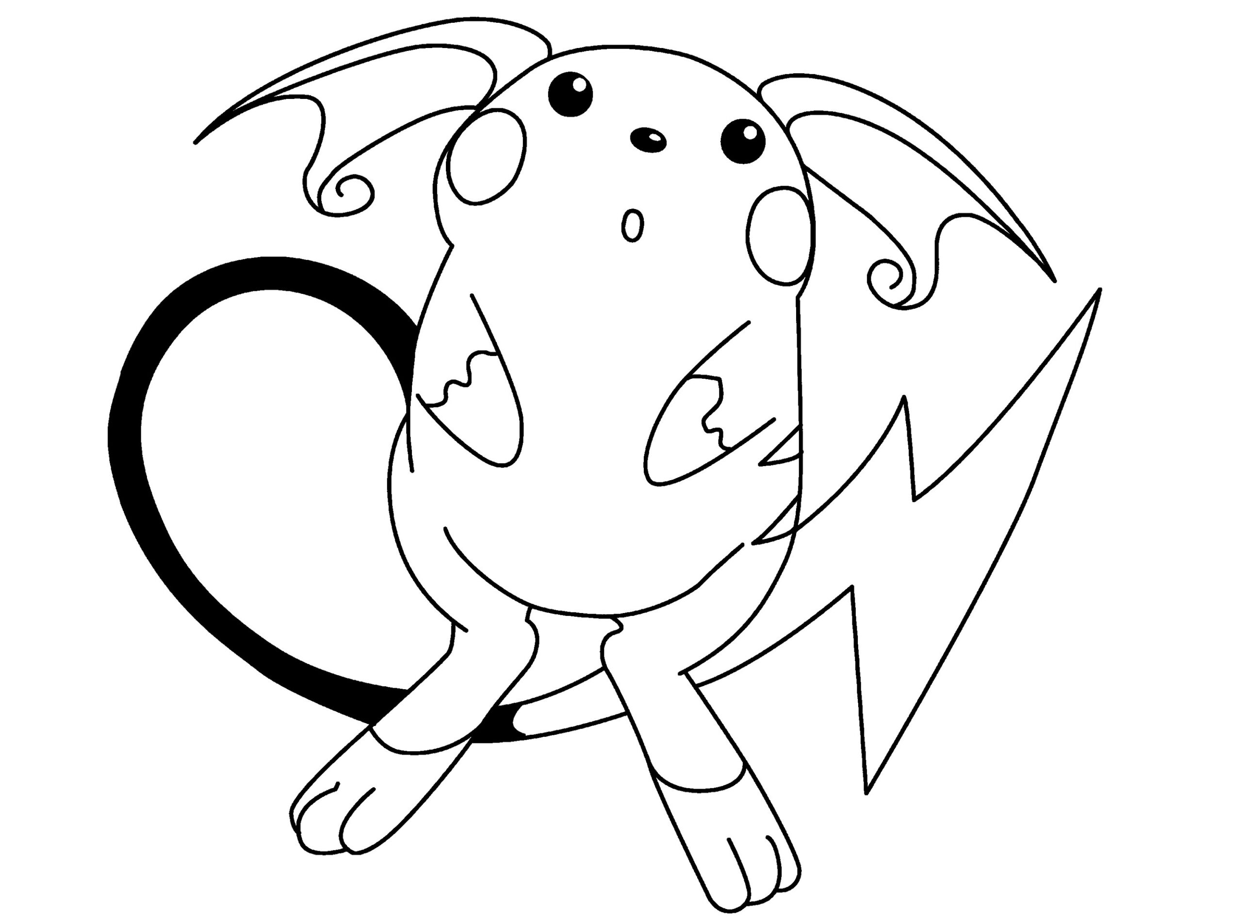 Raichu Coloring Page Cute K5 Worksheets