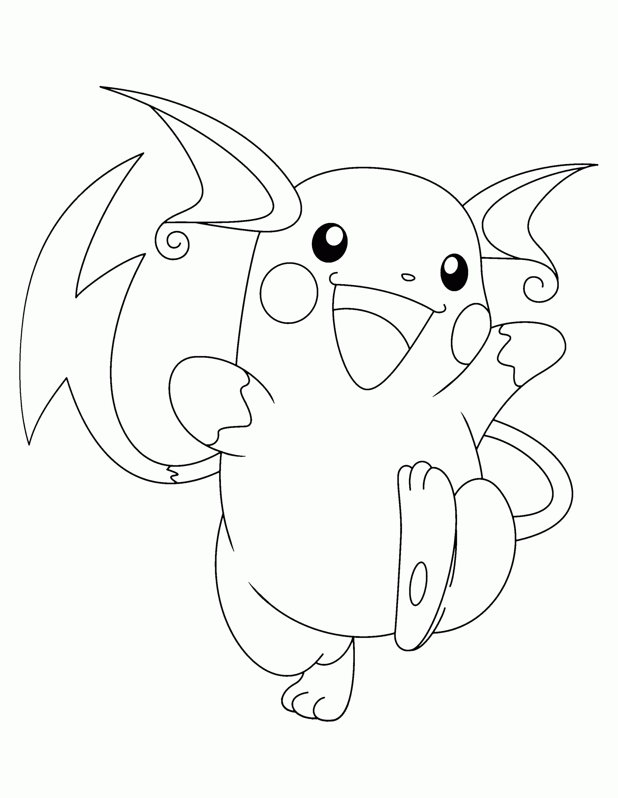 Raichu Coloring Page For Quick Educative Printable
