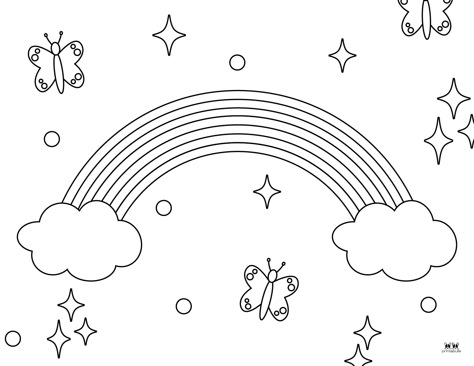 Coloring Pages Printables Rainbows