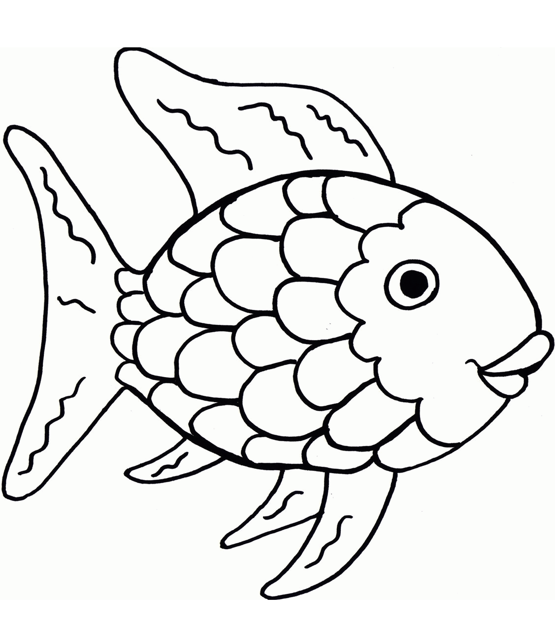 Rainbow Fish Printable Template