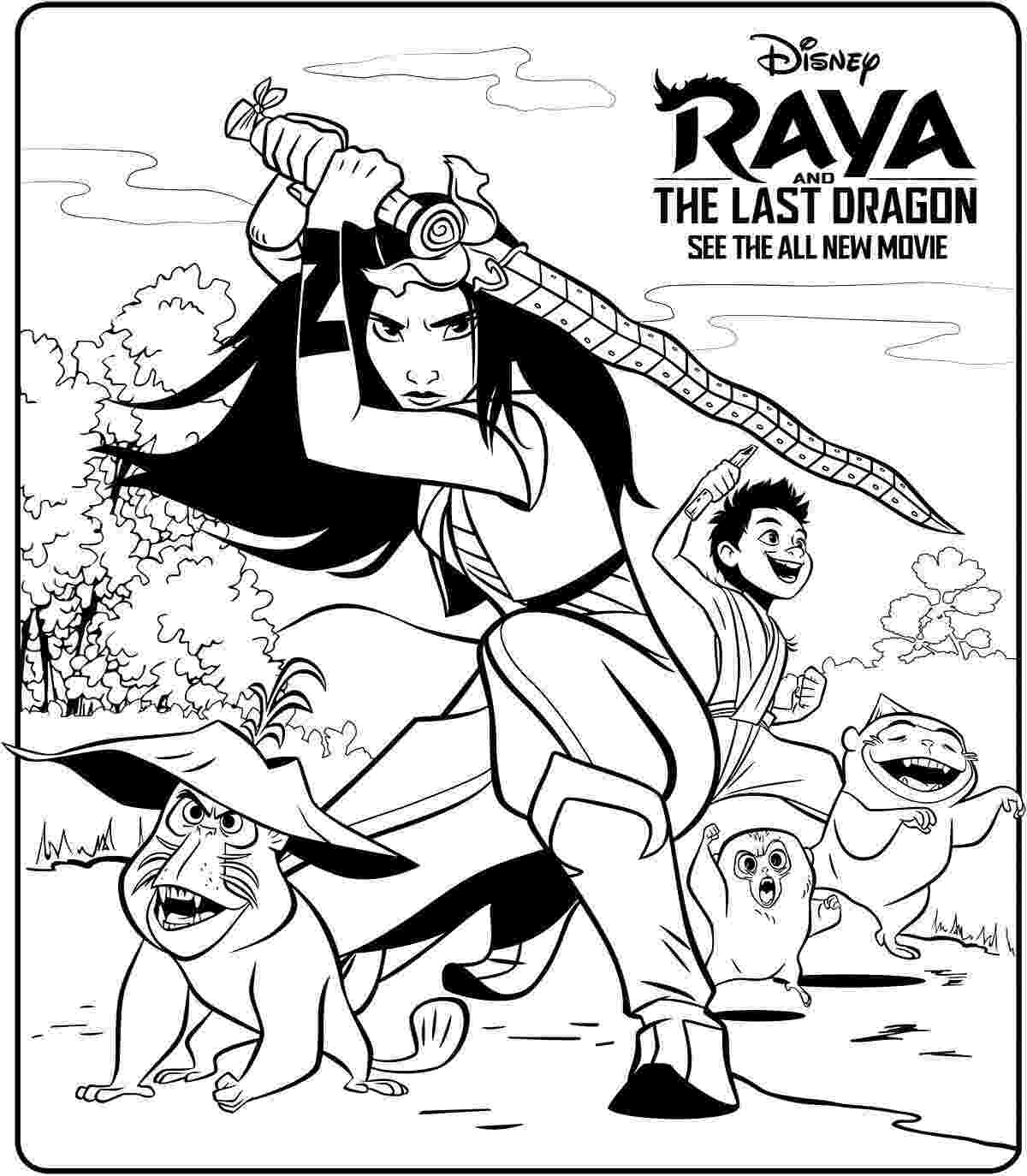 Raya Coloring Pages