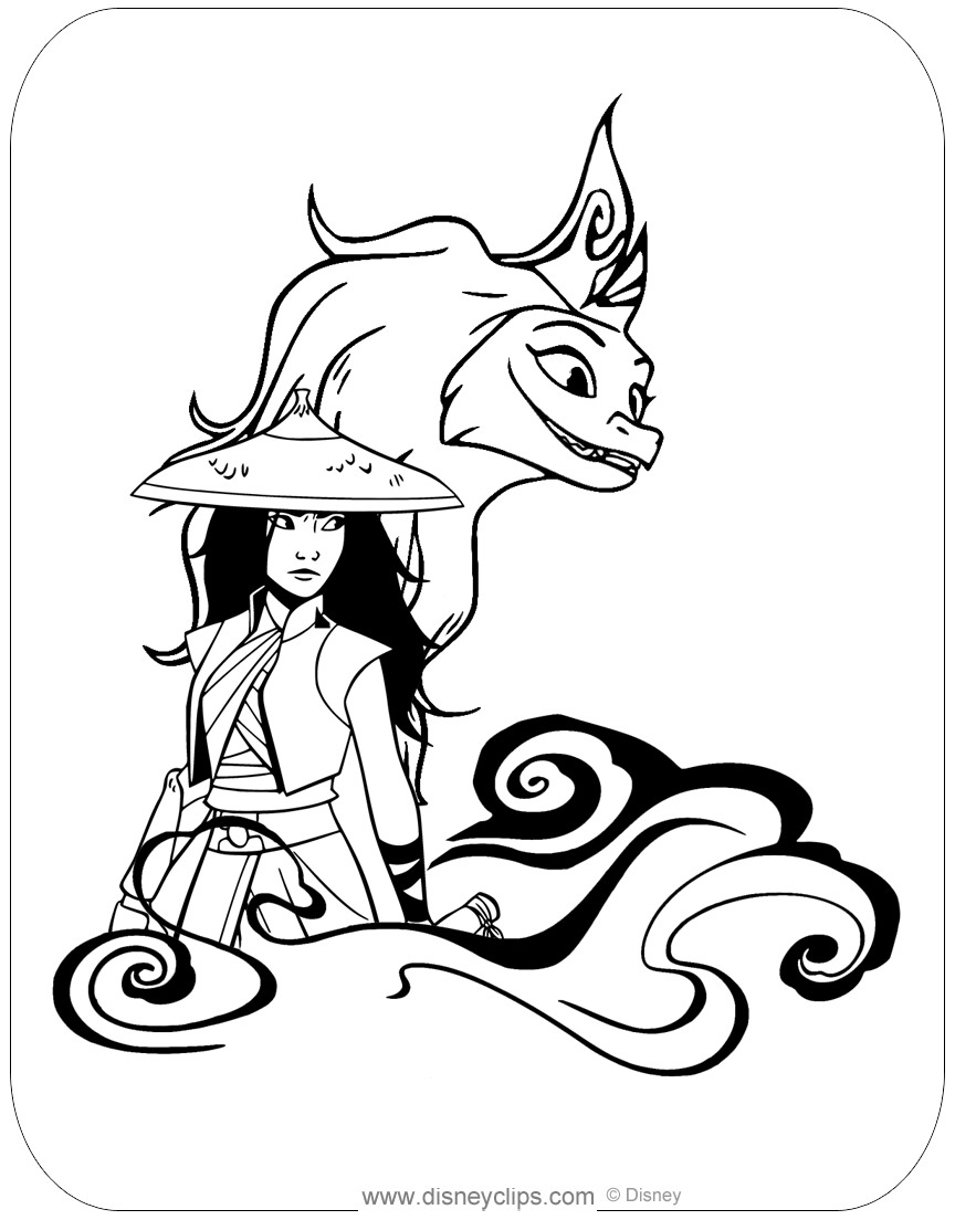 Raya And The Last Dragon Coloring Pages Pilotxtra