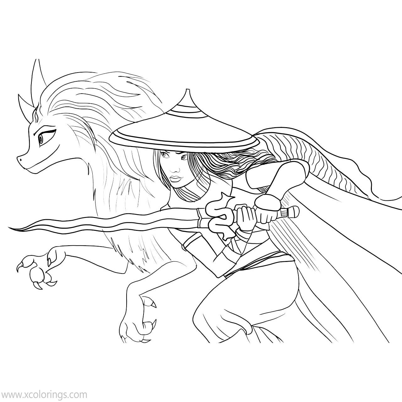 Raya Coloring Pages Printable