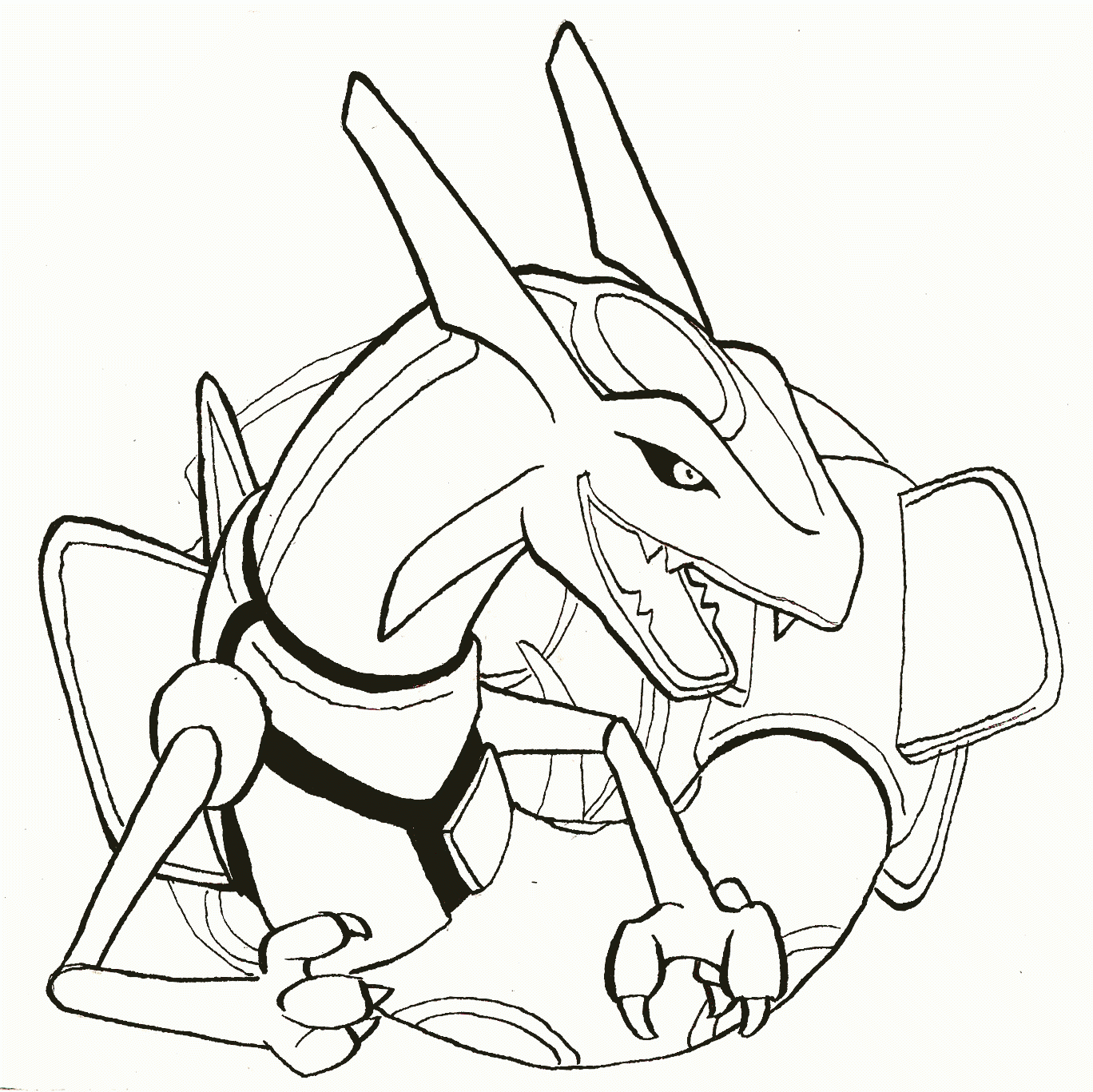 Rayquaza Coloring Pages Coloring Home