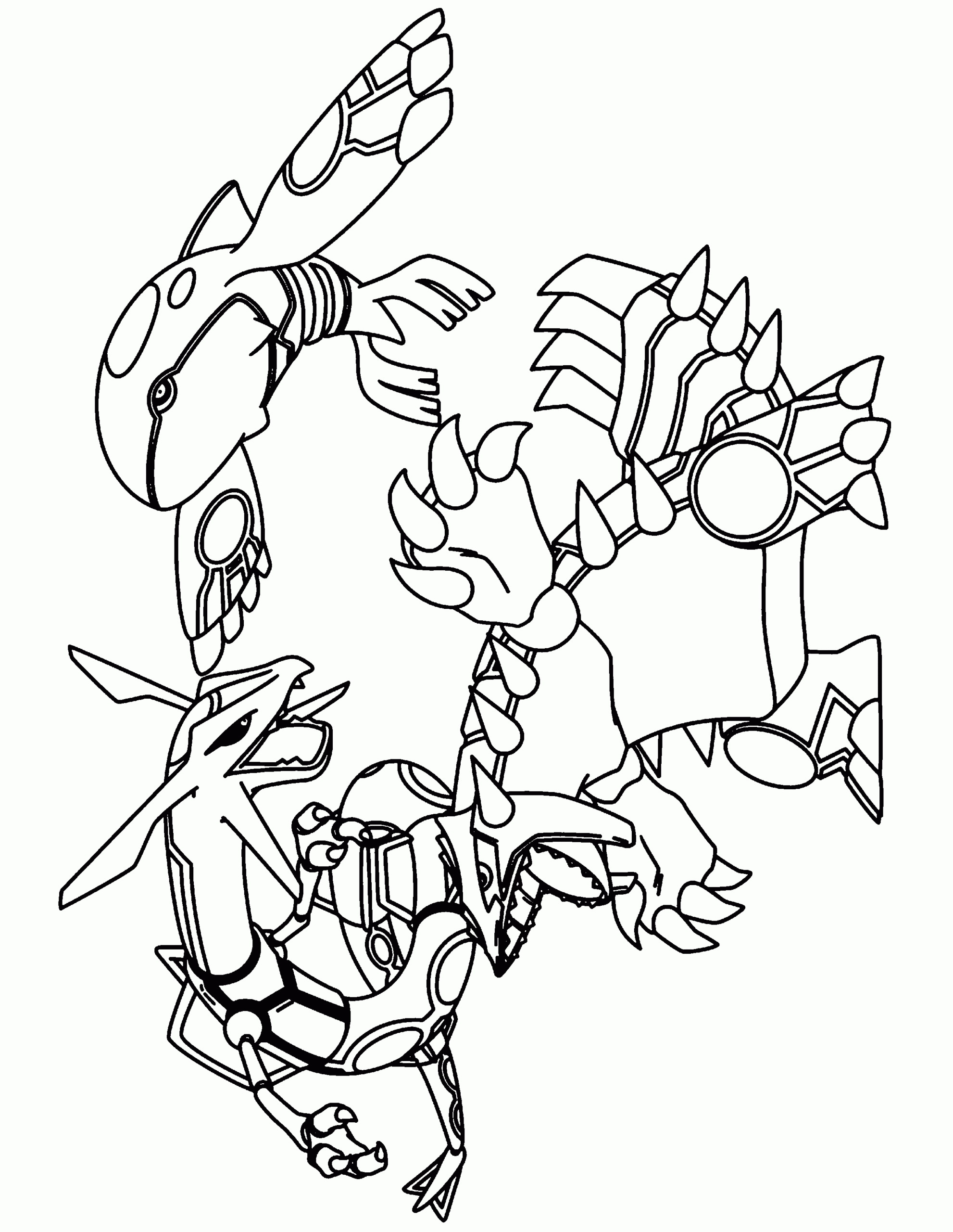 Rayquaza Coloring Page