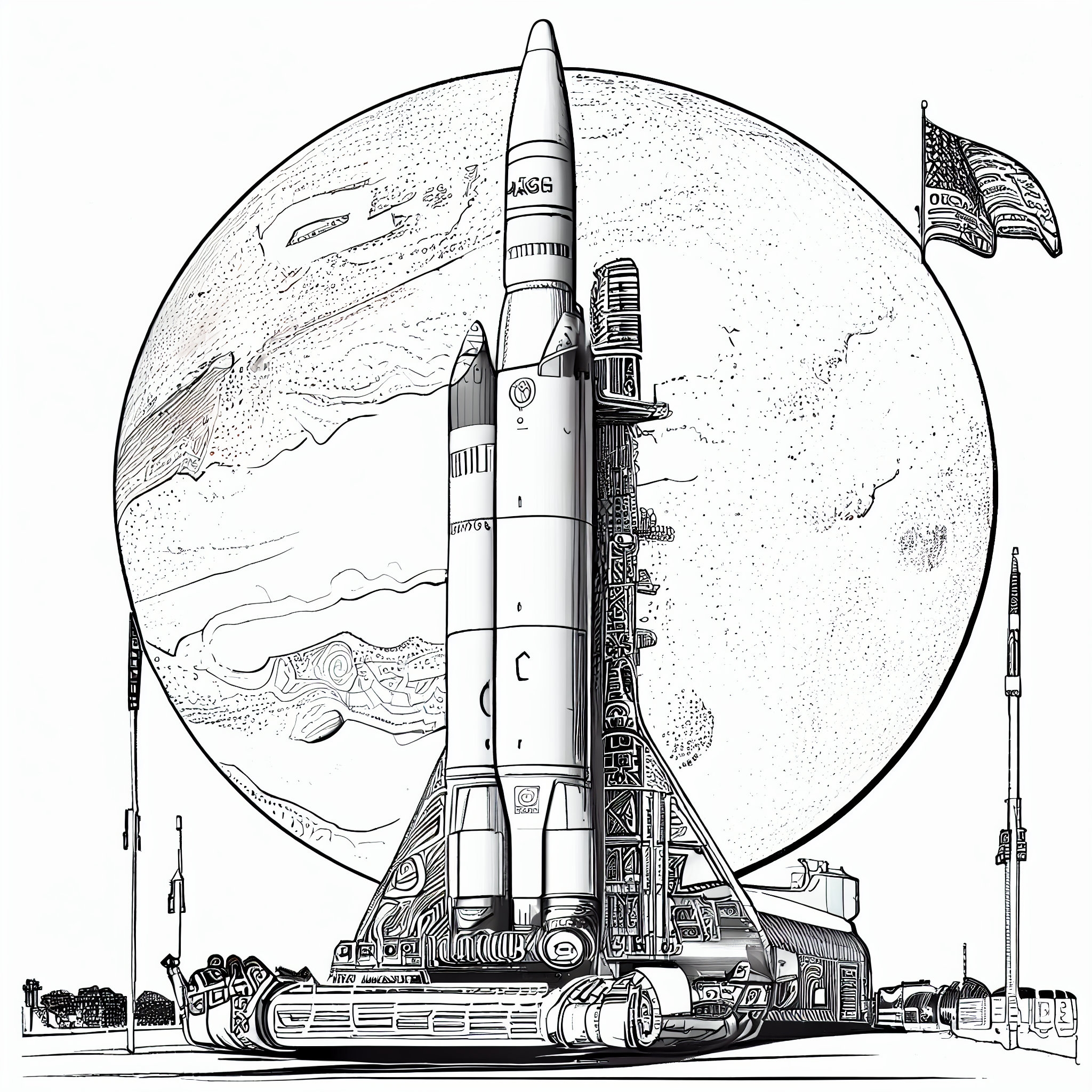 Ready For Launch 20 NASA Rocket Coloring Pages For Kids And Adults Instant Download For