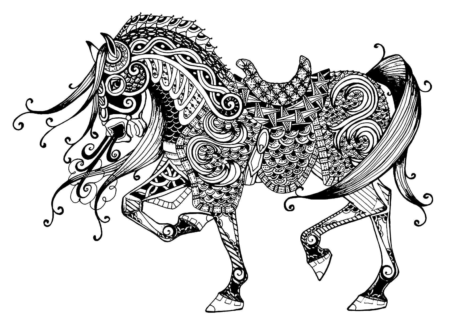 Realistic Hard Horse Coloring Pages Hard Coloring Pages Of Realistic Horse For Adults