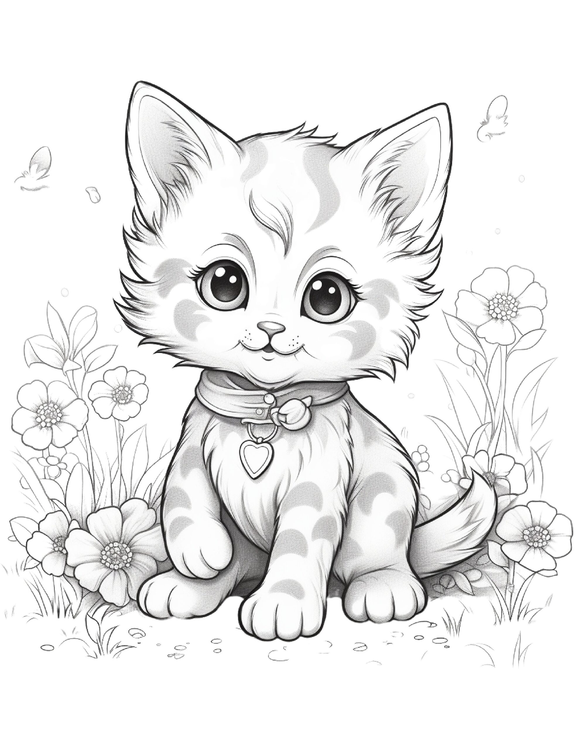 Cute Cats Coloring Pages