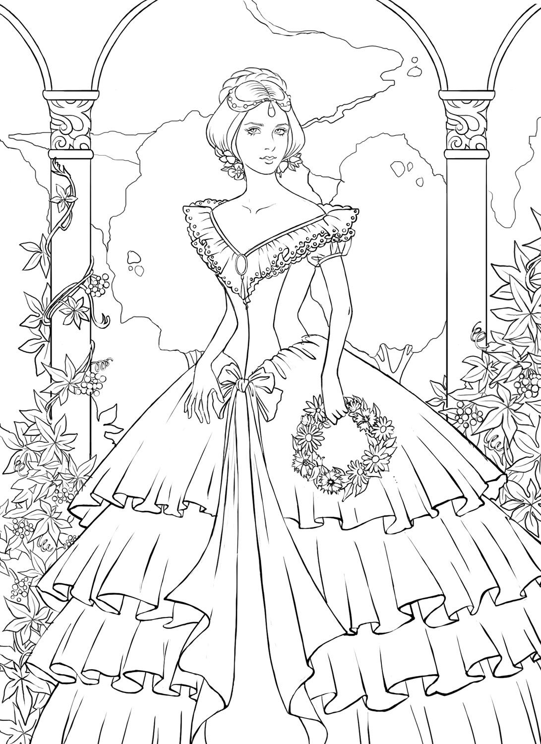 Realistic Princess Coloring Pages For Adults