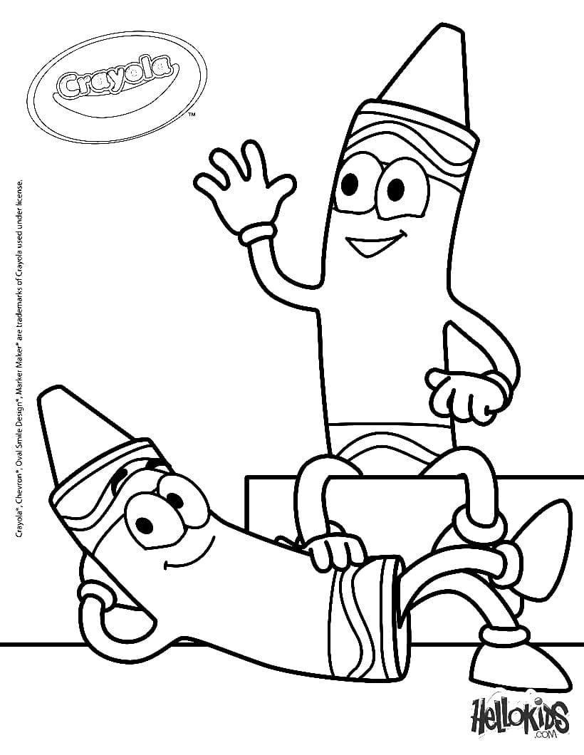 Red And Orange Crayons Coloring Page Free Printable Coloring Pages For Kids
