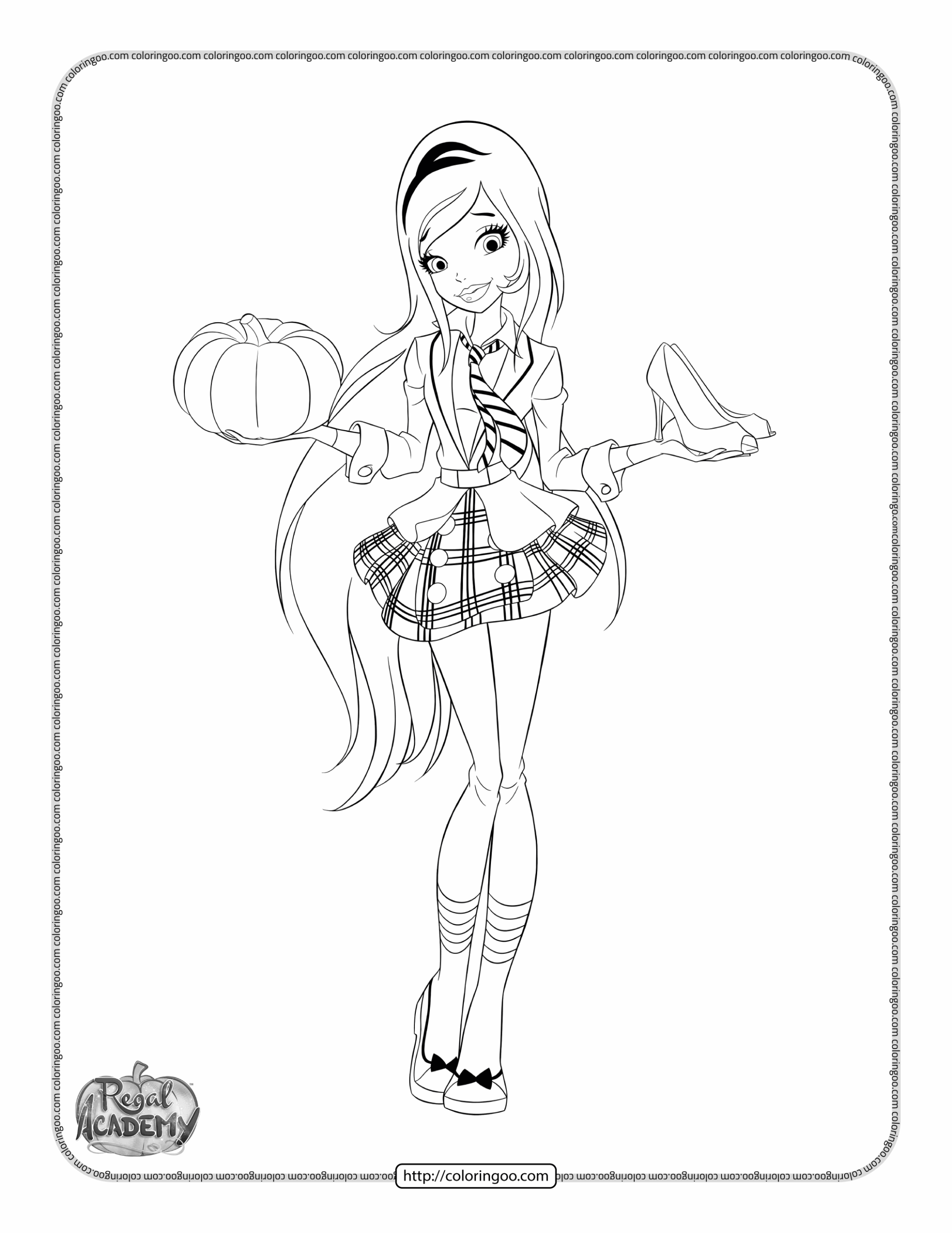 Regal Academy Astoria Rapunzel Coloring Pages