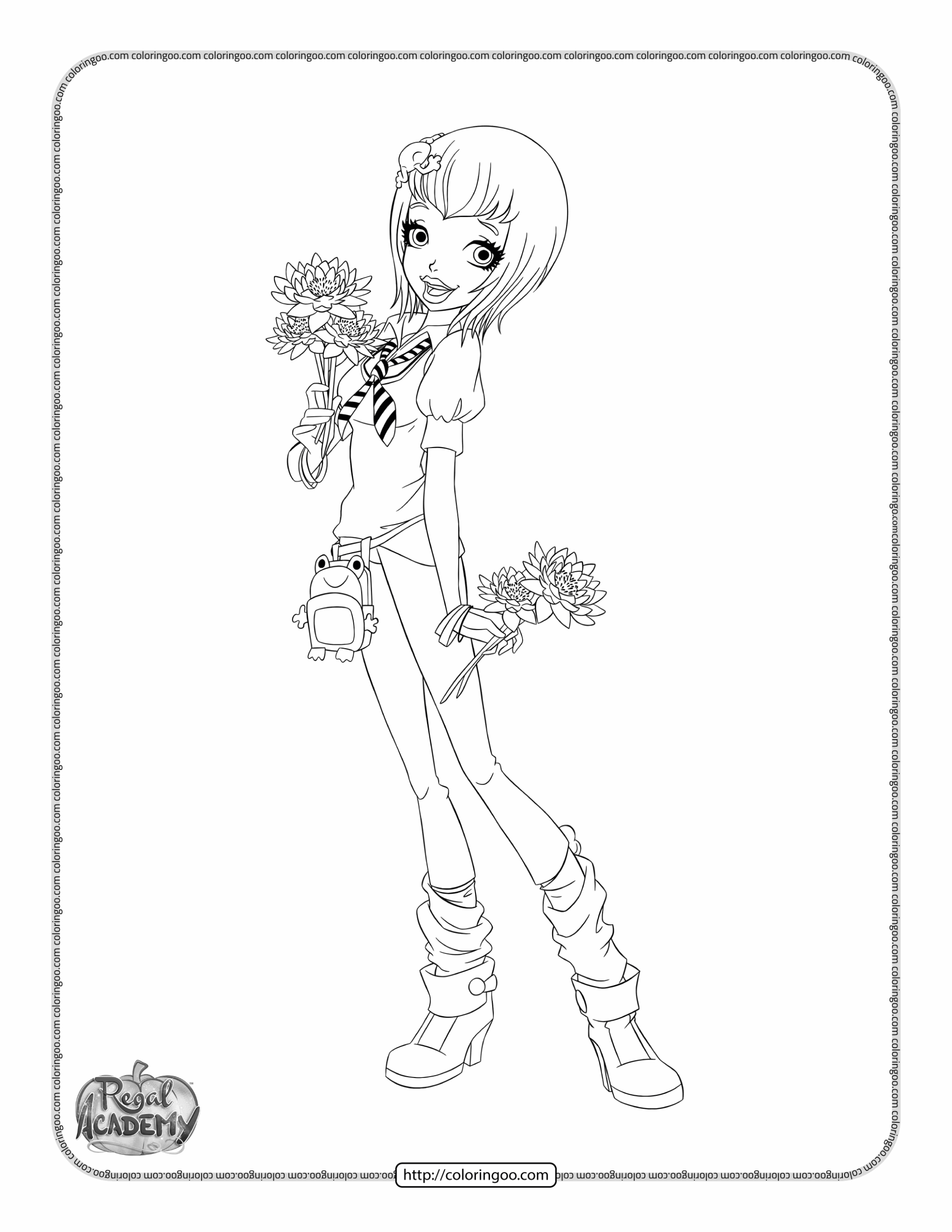 Regal Academy Joy LeFrog Coloring Pages
