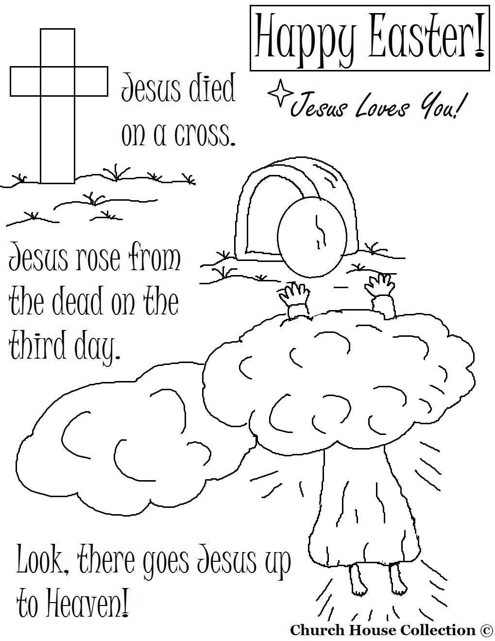 Religious Easter Coloring Pages For Kids