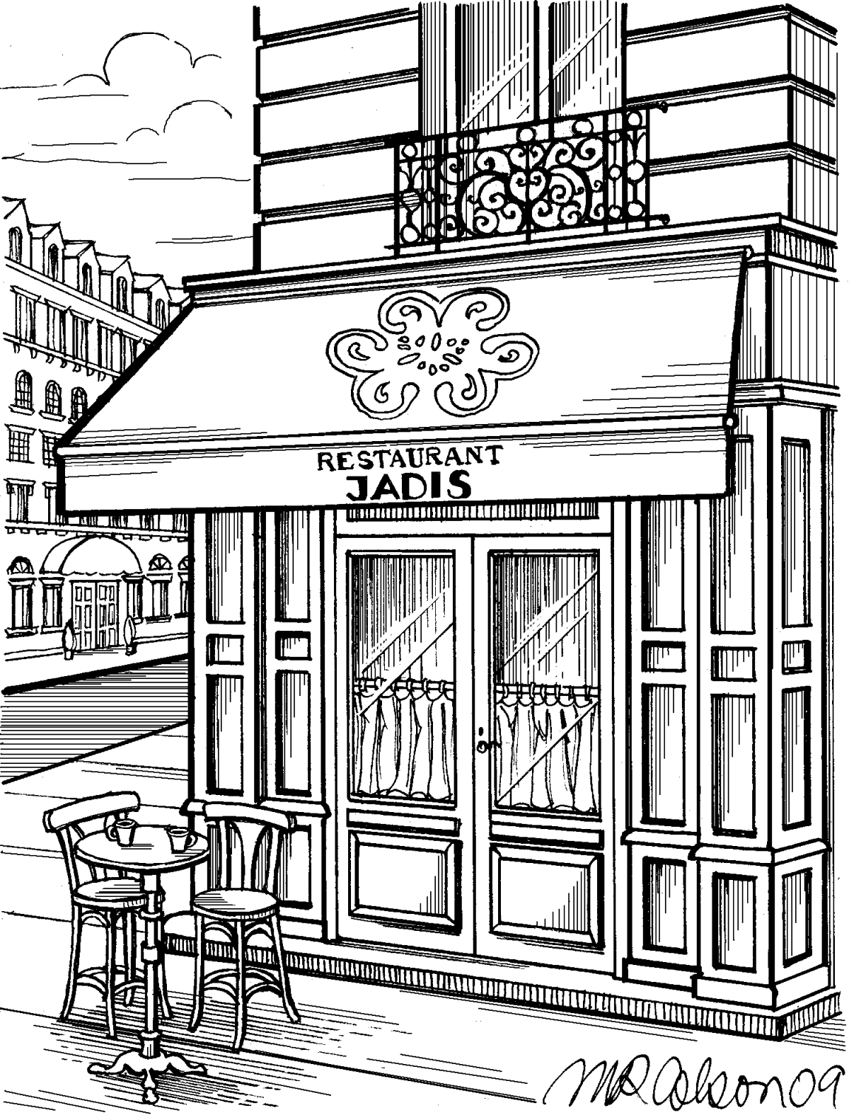 Restaurant Coloring Pages Free Download Goodimg Co