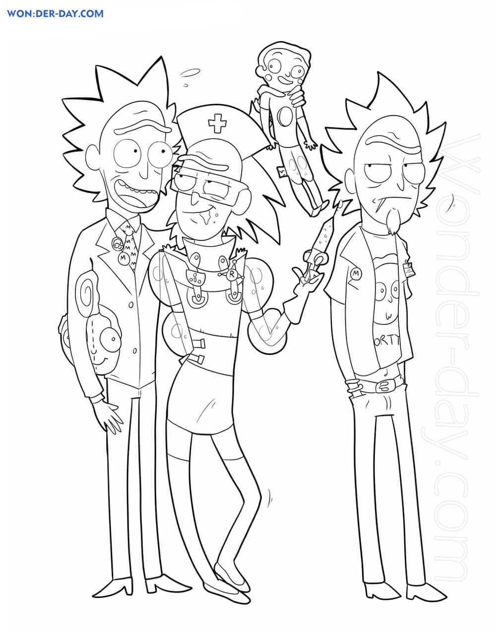 Rick And Morty Coloring Pages