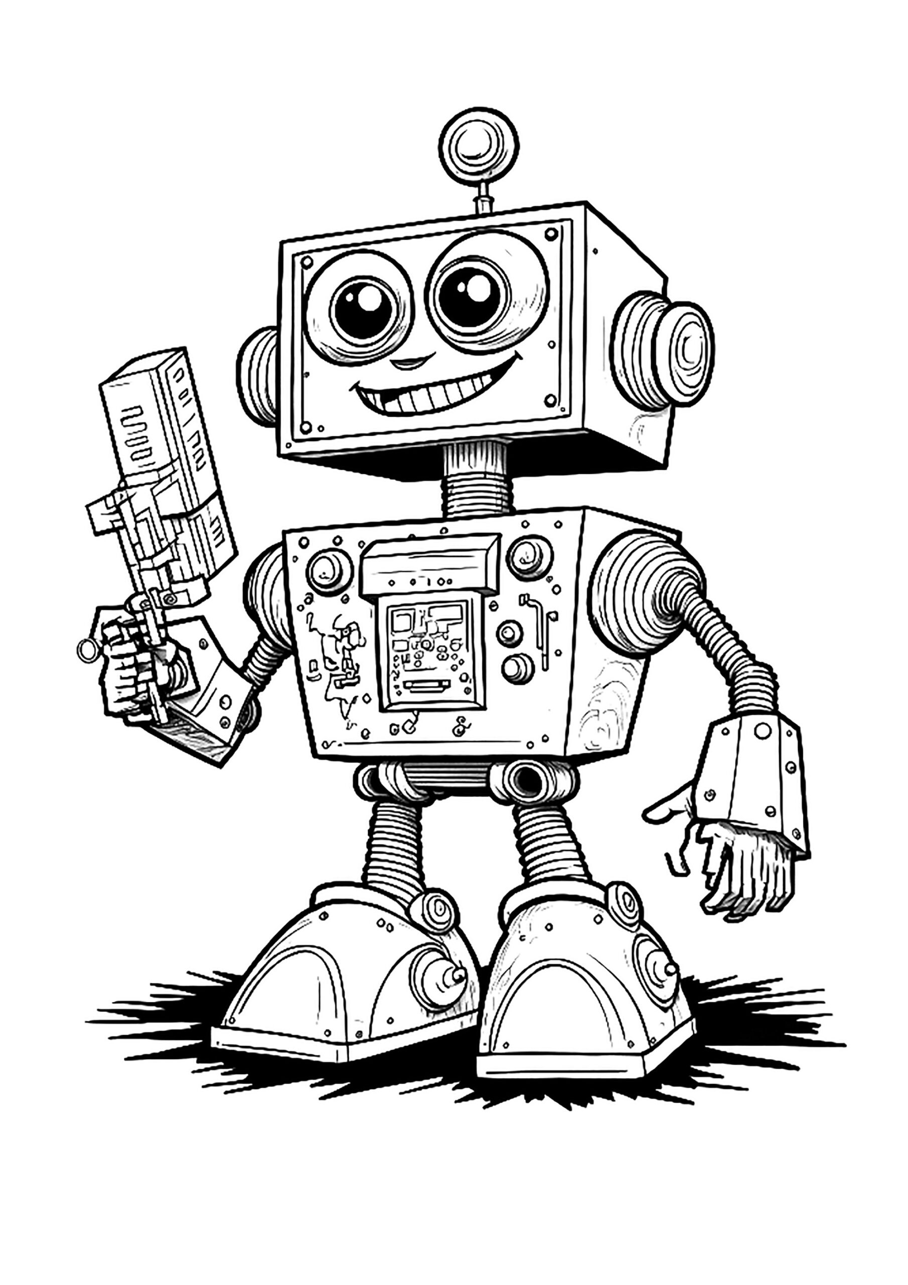 Robot Coloring Page