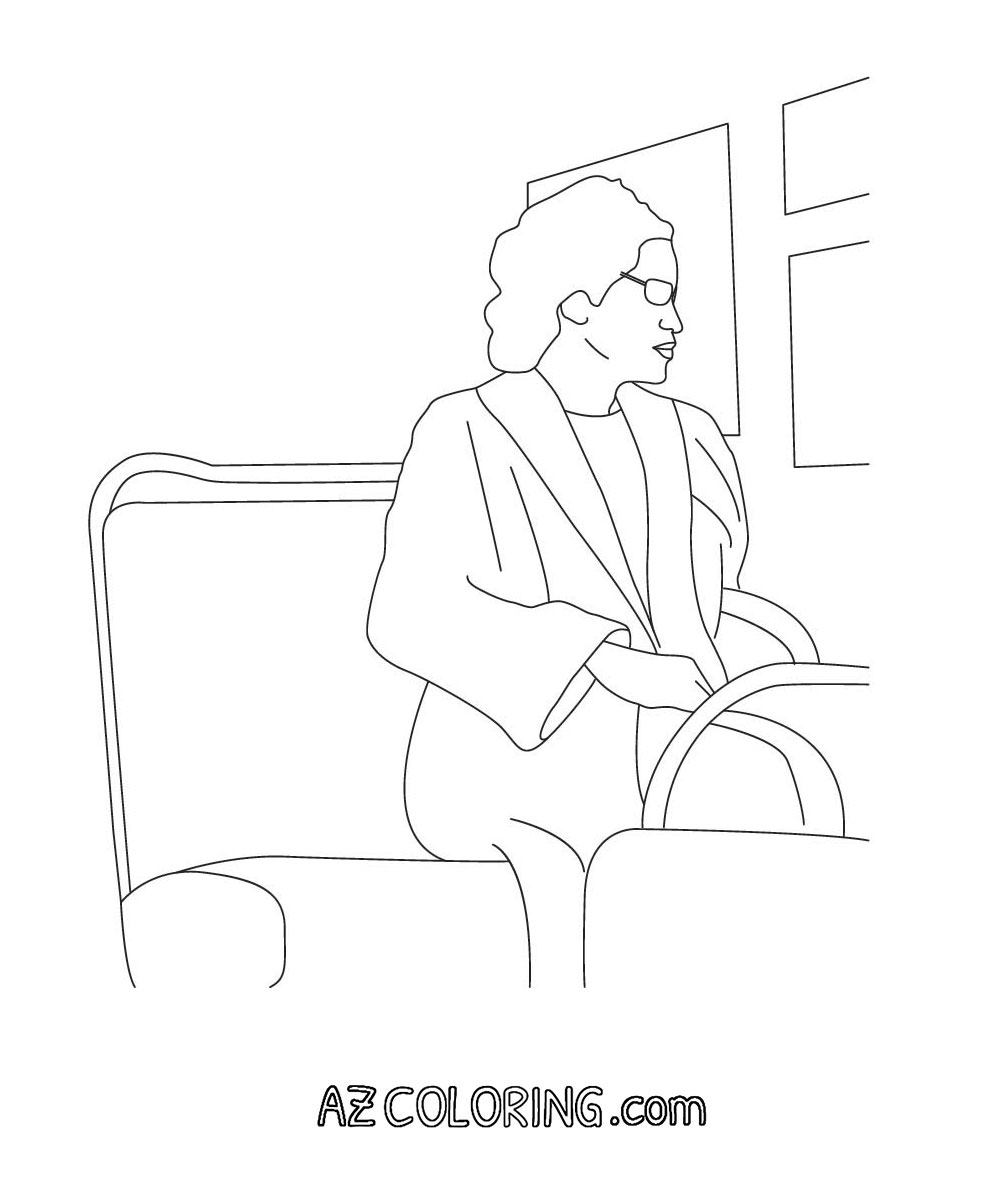 Rosa Parks Coloring Pages Coloring Home