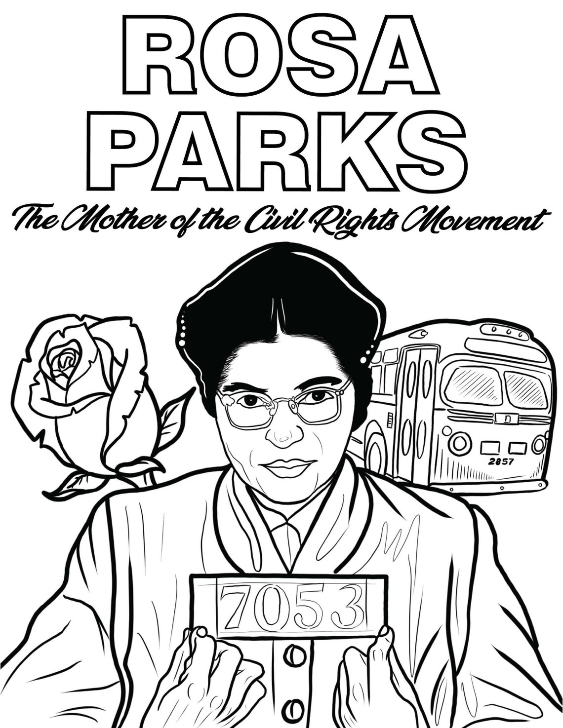 Rosa Parks Coloring Sheet Etsy