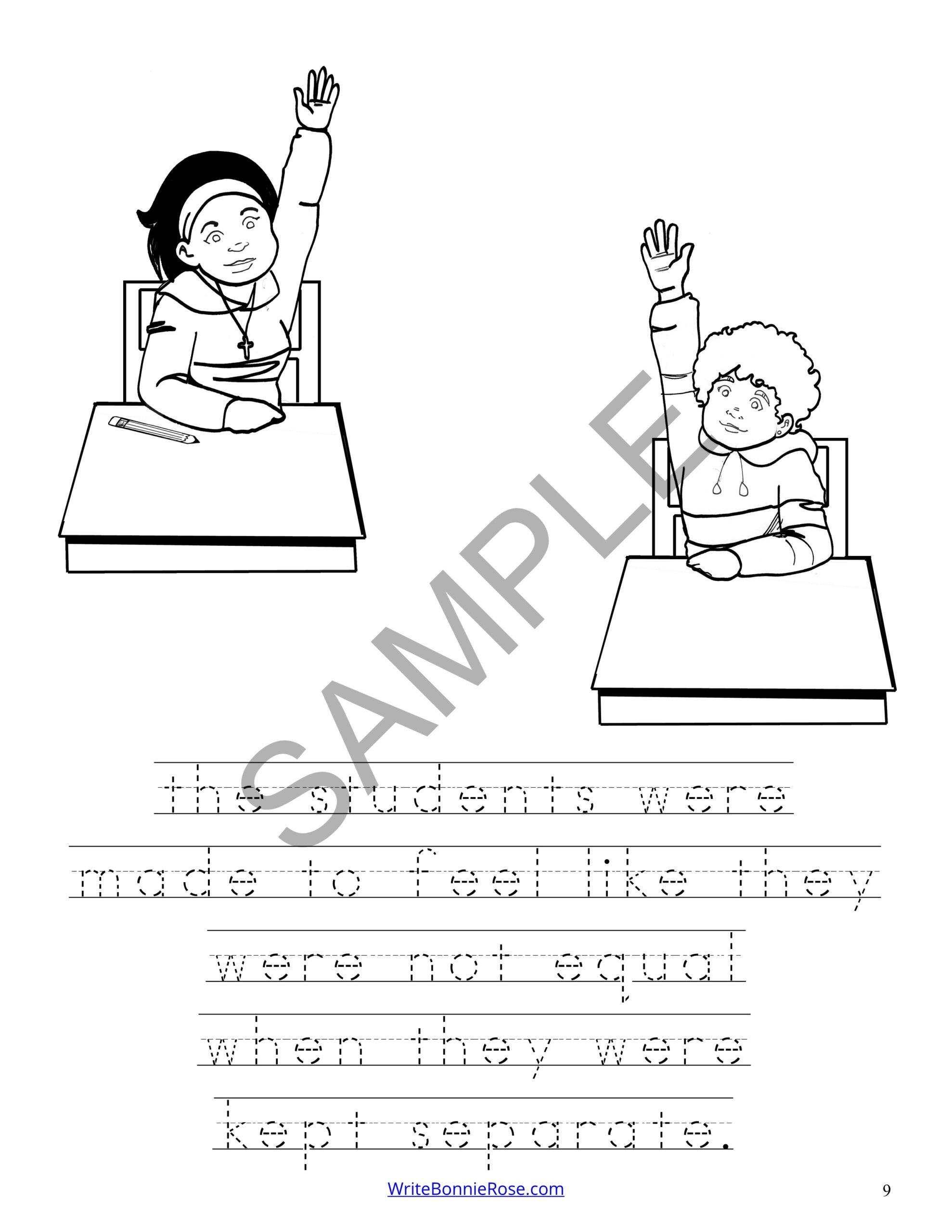 Ruby Bridges Coloring Page