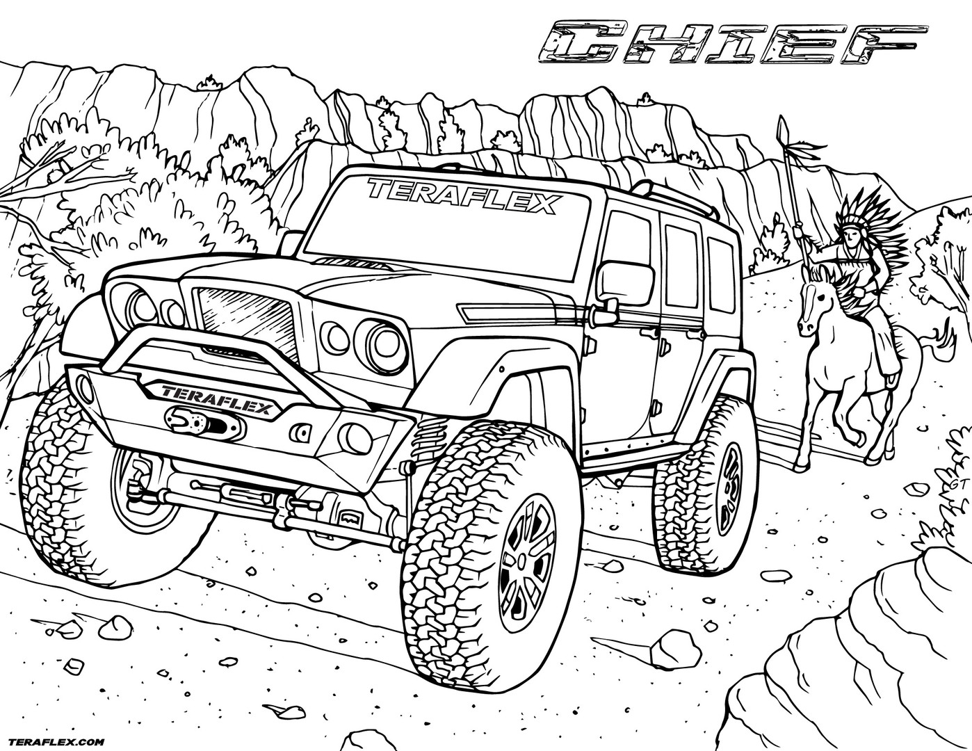 Printable Jeep Coloring Pages
