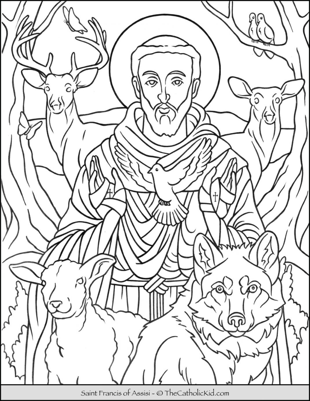 Catholic Saints Coloring Pages