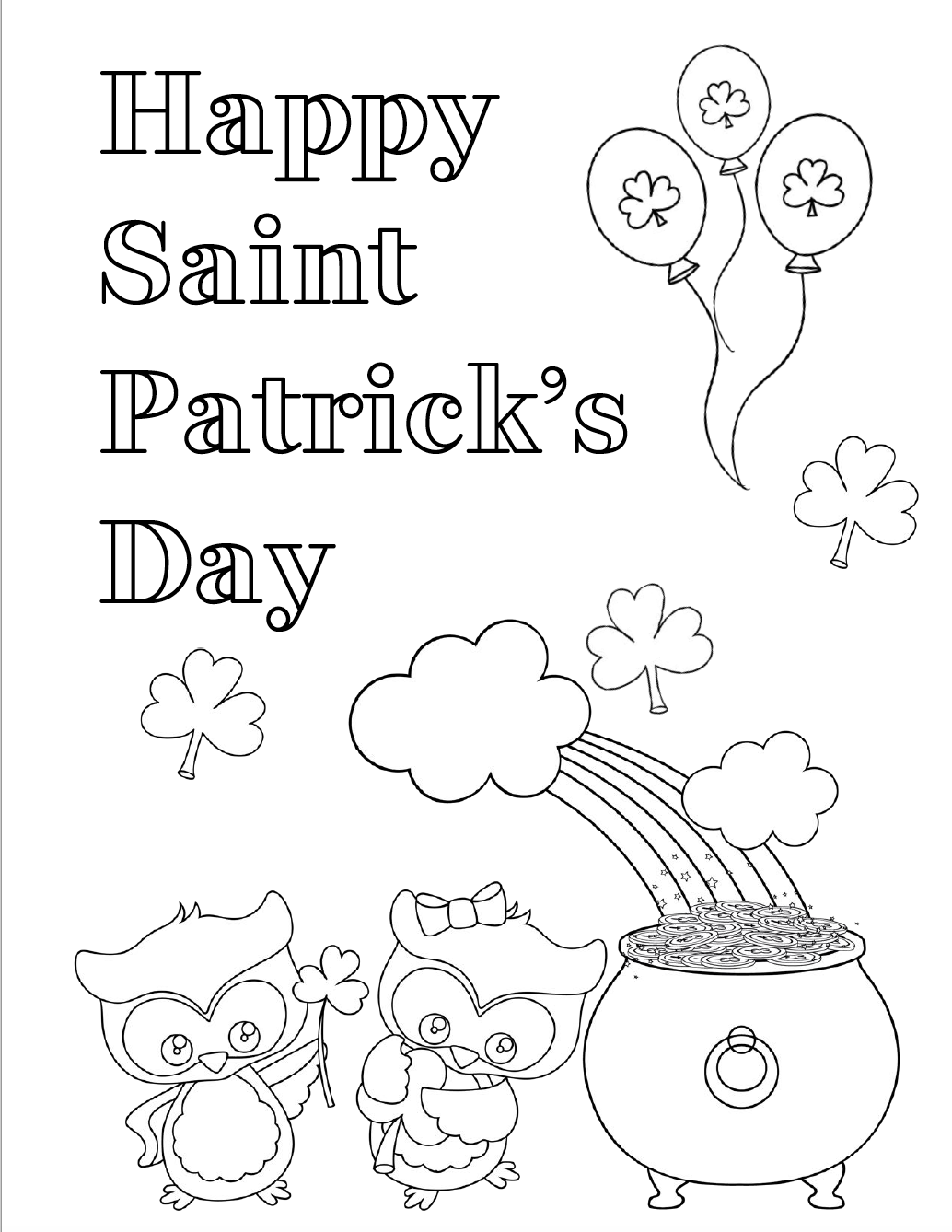 Saint Patrick S Day Printables